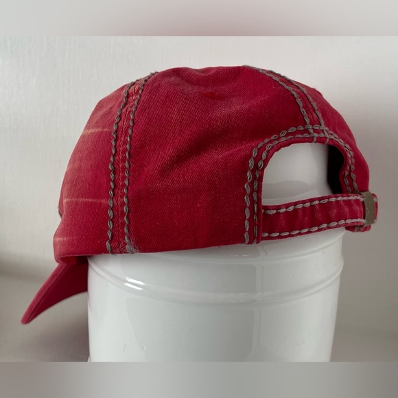 Kbethos Vintage Distressed America Baseball Cap Red Strap Back - Picture 4 of 8